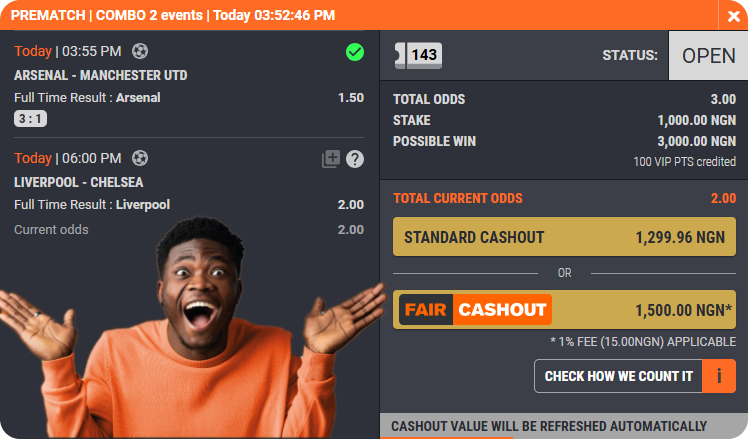 Fair cashout example